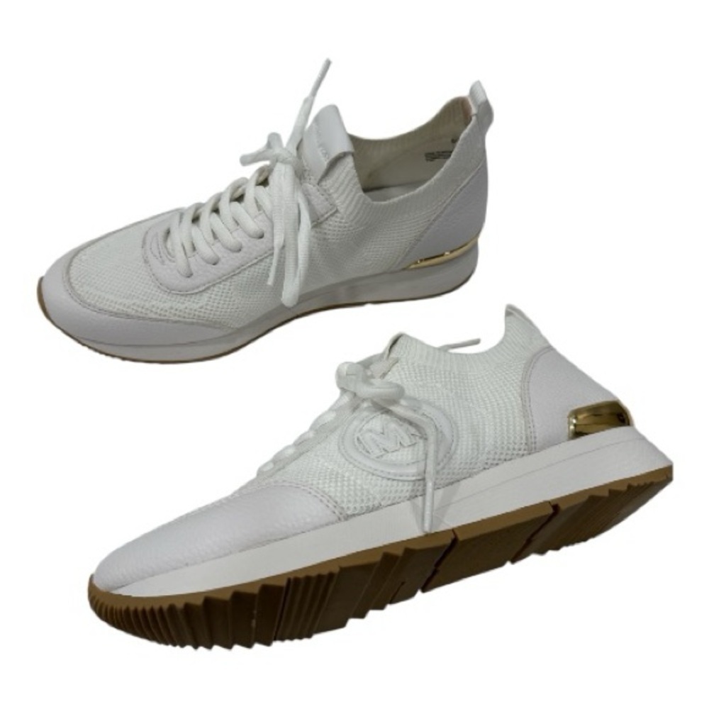 MICHAEL KORS
Jenkins Stretch Knit Trainer In white gold size 8.5 - Picture 10 of 10